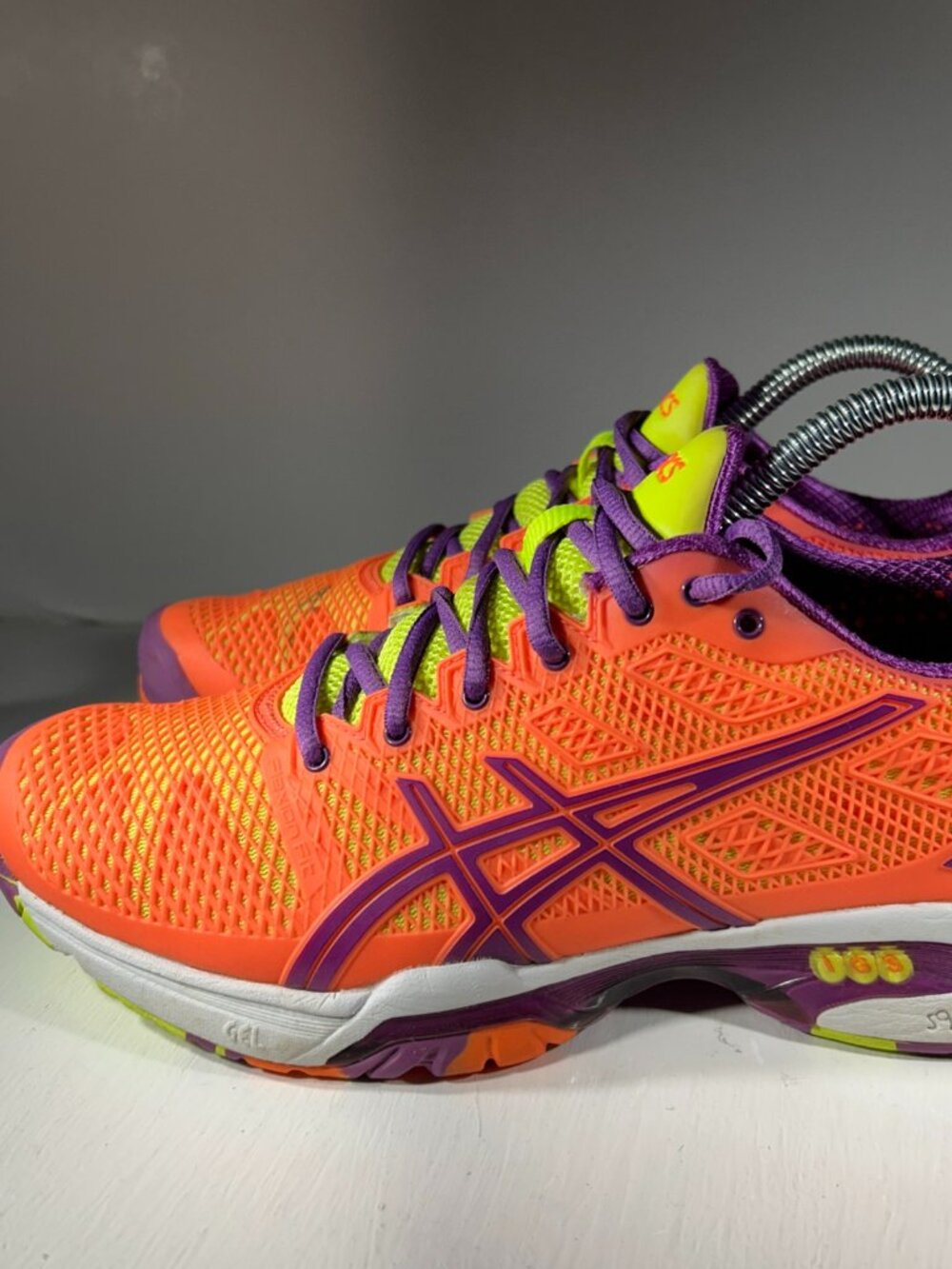 ASICS Gel Solution Speed 3 Tennis Pickleball Shoes Womens 7.5 Orange E450Y ONCE